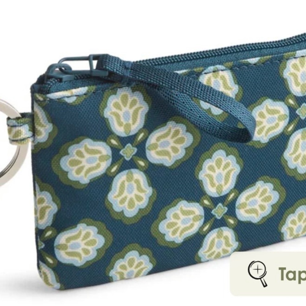 Vera Bradley zip ID case in Cookie Medallion print